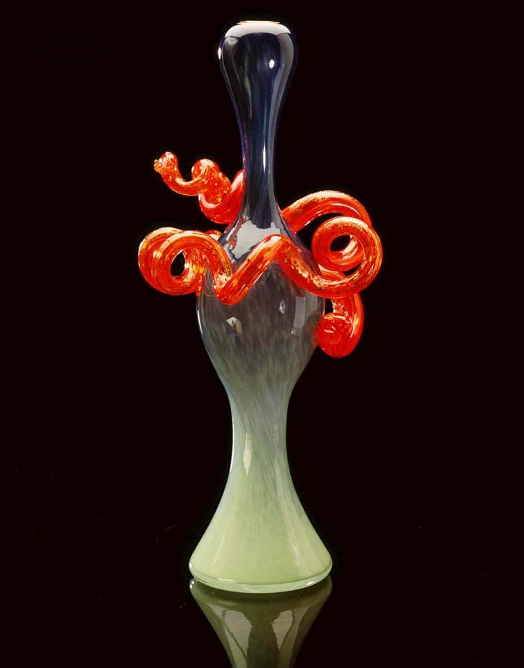 Dale Chihuly, Gray Blue Piccolo Venetian with Orange Coil
1994, Glass