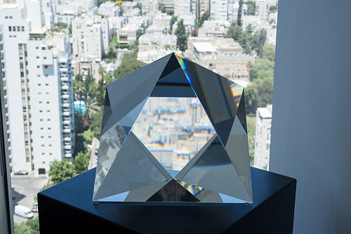 Clear Pyramid, 2009 ,Optical Glass, 33.02 x 28 x 21cm